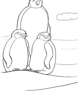 独特而受人喜爱的10张企鹅卡通涂色简笔画免费下载！