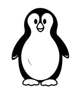 超级简单画企鹅！12张毛茸茸的卡通企鹅宝宝涂色简笔画