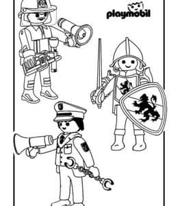 10张百乐宝玩偶警察骑士消防队员公主玩偶涂色图片下载