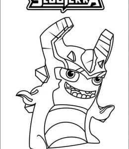 8张虫子的动画片《Slugterra》怪兽的战斗日记卡通涂色图片！