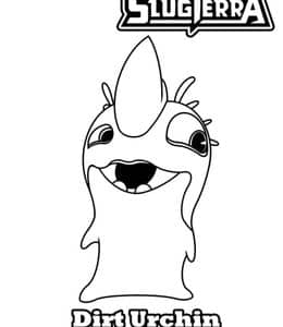 9张奇怪的软绵绵的怪兽动画片《Slugterra》可爱涂色图片！