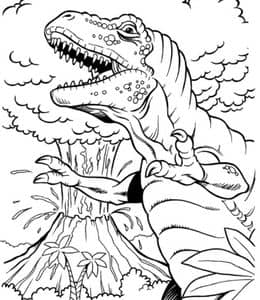 恐龙的灭绝和火山爆发有关？11张令人胆颤的霸王龙涂色图片免费下载