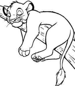 10张《狮子王》辛巴扎祖和朋友们丛林动物卡通涂色图片！