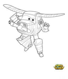 12张《超级飞侠》救援小组变形飞机动画卡通涂色图片免费下载！