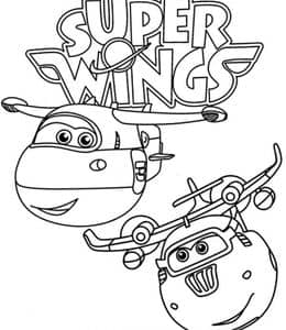 可爱而精致的13张《超级飞侠Super Wings》快递服务卡通涂色图片！