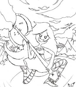 10张《Adventure Time》 Finn和Jake 冒险卡通涂色故事图片！