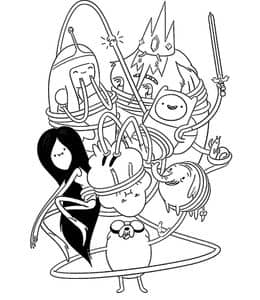 7张《Adventure Time》不可思议的冒险故事角色涂色图片！