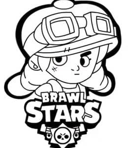 10张《Brawl Stars》有趣的格斗角色游戏涂色图片免费下载！