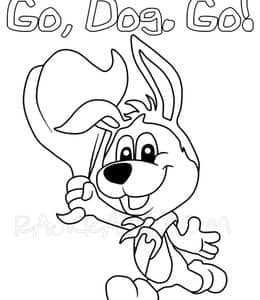 10张动画片《Go Dog Go!》为学前孩子准备的有趣的小狗子卡通涂色简笔画！