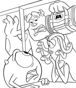 10张动画电影《怪物大学》惊吓专家怪兽卡通涂色图片！