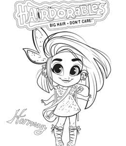 10张流行的美发娃娃玩具Hairdorables卡通涂色图片免费下载！