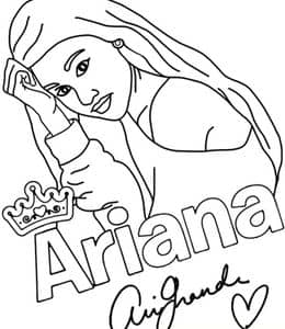 10张美国歌手Ariana Grande女明星涂色图片免费下载！