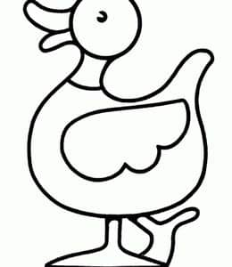 10张鸭子大吊车机器人瓢虫鲸鱼兔子简单有趣的幼儿涂色简笔画！