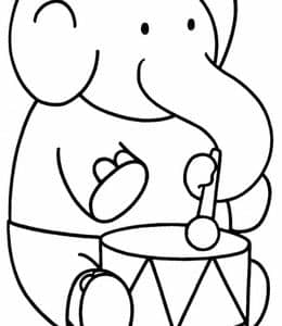 10张小鱼大象太阳小猫有趣的幼儿涂色简笔画免费下载！