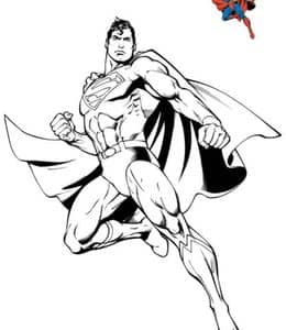 10张标志性超级英雄角色超人胸前有S的卡通涂色图片！