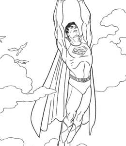 10张拯救世界的超级英雄超人飞天卡通涂色图片下载！