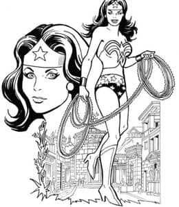 9张黛安娜·特米西拉《神奇女侠》最帅气的超级女英雄涂色图片下载！