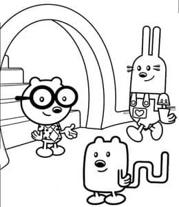 10张学前孩子们喜欢的动画片《Wubbzy》可爱小动物涂色简笔画！