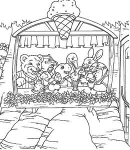 森林学校涂色书！12张《乌龟富兰克林》兔子猫头鹰小熊卡通角色涂色大全