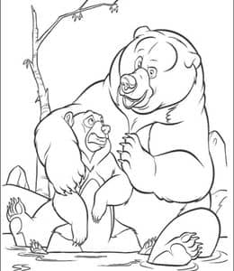 10张《熊的传说》爱与牺牲的真谛动画片涂色图片大全！