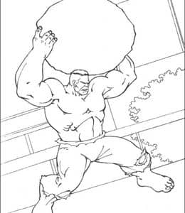 10张《复仇者联盟》重要成员绿巨人超级变身涂色图片下载