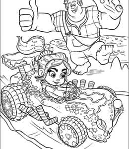 不一样的赛车公主！12张《Wreck-It Ralph 无敌破坏王》动画涂色图片