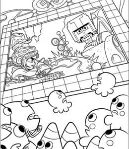 坠入游戏世界！8张《无敌破坏王》Vanellope和Ralph卡通涂色图片！