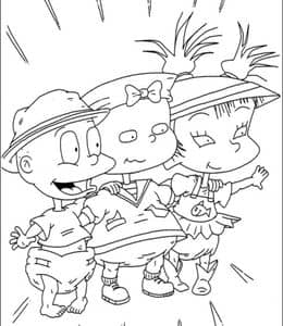 10张《淘气小兵兵》迪尔汤米和朋友们丛林冒险故事涂色图片！
