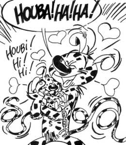 7张比利时的经典漫画长尾豹马修Marsupilami卡通涂色图片免费下载！