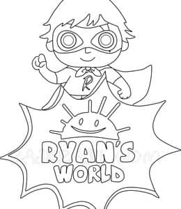 11张《Ryan’s World》有趣又富有教育意义的儿童卡通主题涂色简笔画！