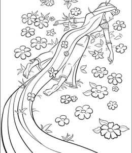 追求自由和梦想！11张《魔发奇缘》Rapunzel 公主动画涂色图片！