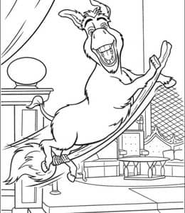 10张《怪物史莱克》动画角色驴子搞笑卡通涂色大全
