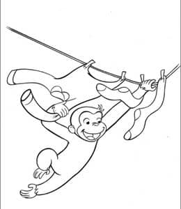 在冒险中学习和成长的故事！10张《好奇的乔治》小猴子的涂色故事