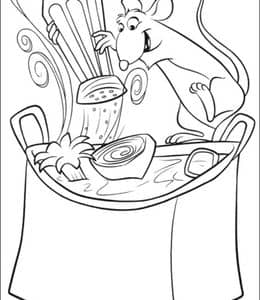 小老鼠的料理之旅！11张《料理鼠王》雷米和朋友们动画涂色图片