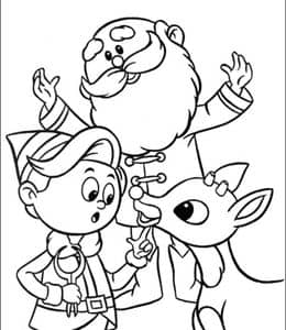 圣诞节的喜悦和祝福！12张圣诞小精灵圣诞老人麋鹿动画片涂色图片