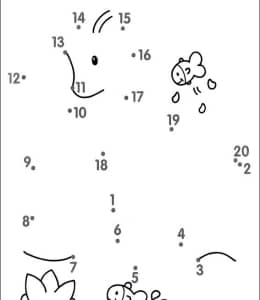 10张神秘的海底世界10以内数字连线游戏简笔画免费下载！