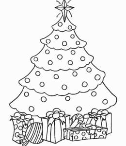 11张庆祝活动的漂亮的圣诞树欢乐与祥和的涂色图片！