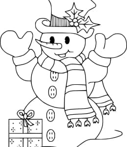 10张雪人冰鞋圣诞节冬季运动及更多卡通涂色图片免费下载！