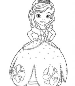 10张《索菲亚公主》和小兔子Clover动画公主涂色图片！